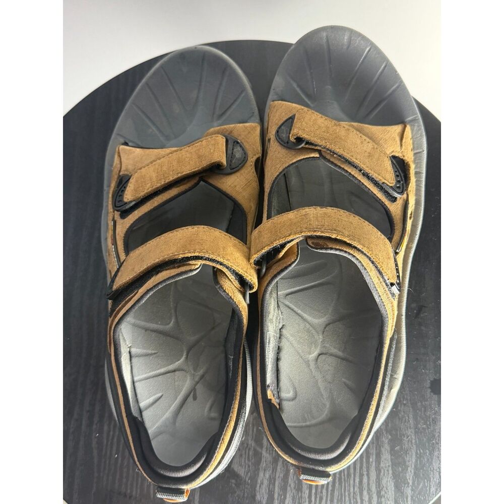 Merrell Rapid Pulse II Leather Men’s 10 Smoke Vibram Hiking Sport Sandals